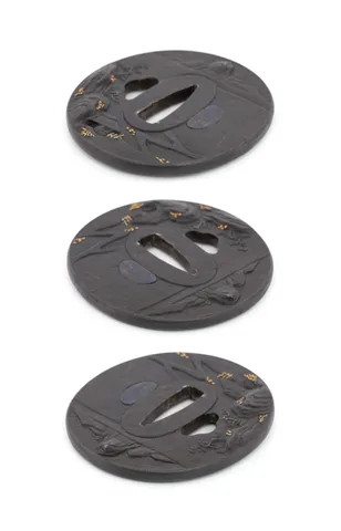 Detalle de Tsuba daishō · Tomoyoshi (Chōshū)