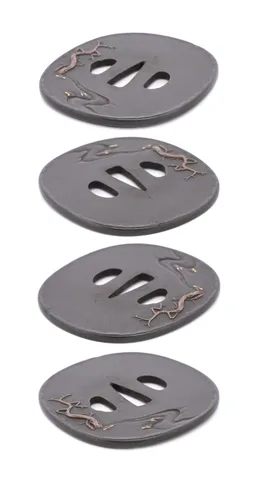 Detalle de Tsuba (pareja daishō) · Aizu Shōami