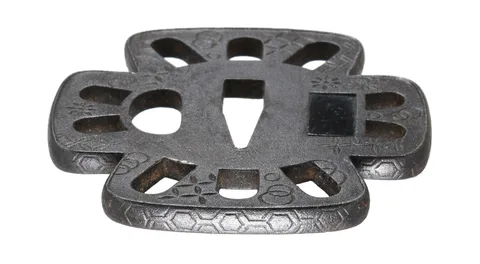 Detalle de Tsuba daishō · Norisuke