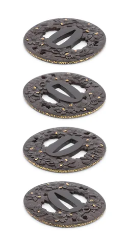 Detalle de Tsuba daishō · Masatsugu (Bushū)