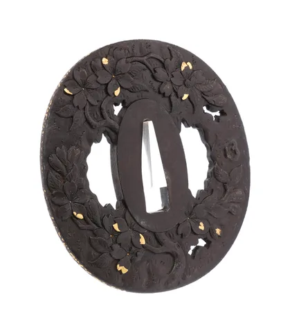 Detalle de Tsuba daishō · Masatsugu (Bushū)