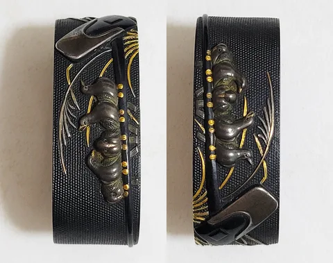 Dettaglio di Fuchi-kashira · Iwamoto Konkan