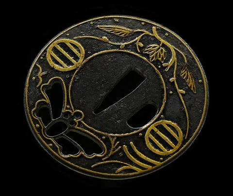 Detalle de Tsuba · Ōnin