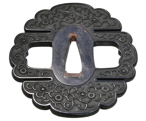 Dettaglio di Tsuba · Owari kinkō