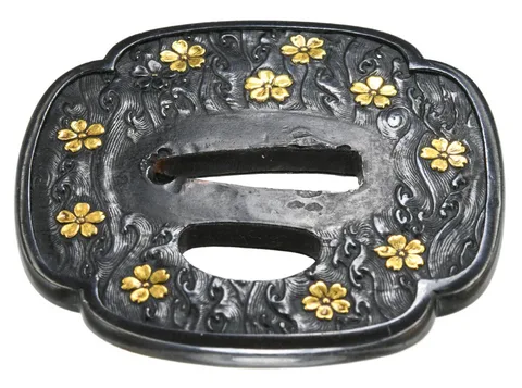 Detail von Tsuba · Kyō-kinkō