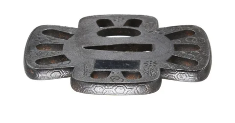 Detalle de Tsuba daishō · Norisuke