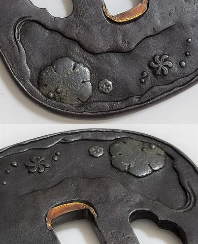 Detalle de Tsuba · Toshikage (escuela Tōryūsai)