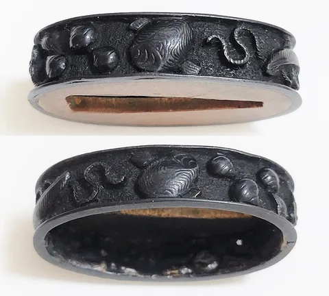 Detalle de Fuchi-kashira · Mino