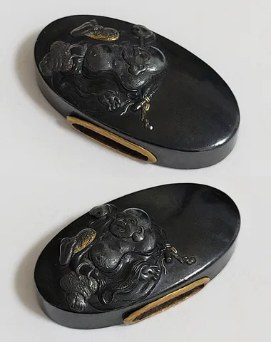 Detail von Fuchi-kashira · Mitsuhiro (Tamagawa-Schule)