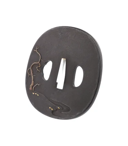 Detalle de Tsuba (pareja daishō) · Aizu Shōami