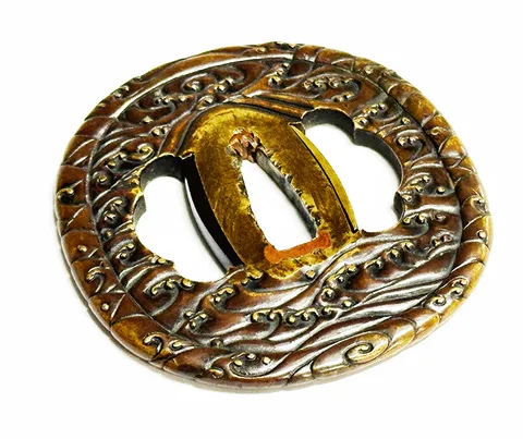 Detalle de Tsuba · Nishigaki Kanshirō (shodai)