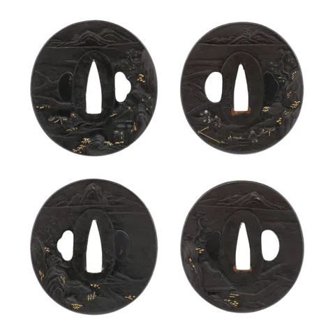 Guarniciones de Tsuba daishō · Tomoyoshi (Chōshū)