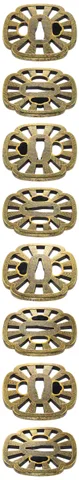 Détail de Tsuba daishō · Kyō-kenjō