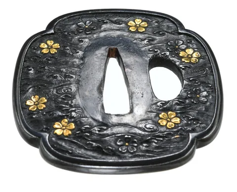Detail von Tsuba · Kyō-kinkō